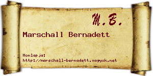 Marschall Bernadett névjegykártya
