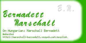 bernadett marschall business card